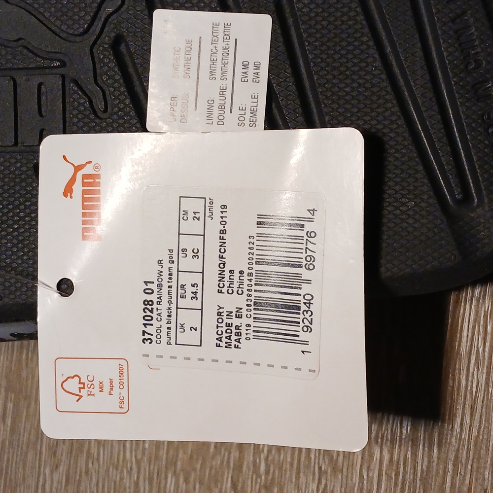Puma Black and Gray Slide Sandals - Picture 4 of 5